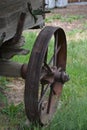 Iron wheel from an old antique wagon