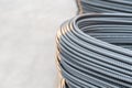 Iron wire  or steel bar use for reinforce concrete work in construction site Royalty Free Stock Photo