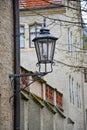 Iron wrought old lamp in the city of Meissen