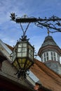 Iron wrought old lamp in the city of Weinheim