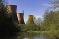 Ironbridge Power station with River Severn Shropshire Royalty Free Stock Photo