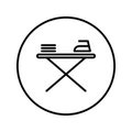 Ironing board. Icon. Editable Thin line. Vector illustration