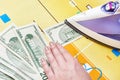 Ironing dollars banknote Royalty Free Stock Photo