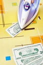 Ironing dollars banknote Royalty Free Stock Photo