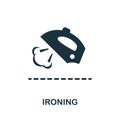 Ironing icon. Monochrome simple element from housekeeping collection. Creative Ironing icon for web design, templates