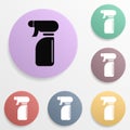 Ironing machine badge color set icon. Simple glyph, flat vector of wash icons for ui and ux, website or mobile application