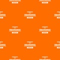 Ironing service pattern vector orange Royalty Free Stock Photo