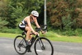 Ironman female triathlete bicycle