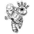 ironman line art vector design idea Royalty Free Stock Photo