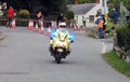 Ironman Pembrokeshire Wales 2022 - Police motorcyclist clears the path for cyclists