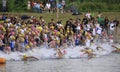 Ironman Philippines swimming race start Royalty Free Stock Photo