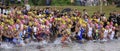 Ironman Philippines swimming race start Royalty Free Stock Photo