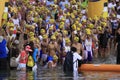 Ironman Philippines swimming race start Royalty Free Stock Photo