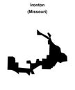Ironton outline map Royalty Free Stock Photo