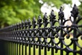 ironwork details of animal enclosure fence