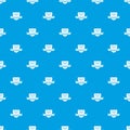 Ironwork pattern vector seamless blue