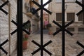 Ironwork With Typical Street Of southern Italy In The Background Royalty Free Stock Photo