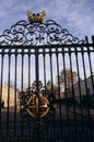 Ironworked gates Royal Navel College Royalty Free Stock Photo