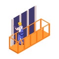 Ironworker Isometric Illustration Royalty Free Stock Photo