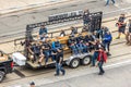 Ironworkers Local 721 members in the Labour Day Parade on Queen Street West Royalty Free Stock Photo