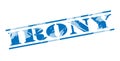Irony blue stamp Royalty Free Stock Photo