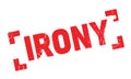 Irony rubber stamp