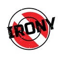 Irony rubber stamp