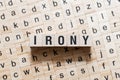 Irony word concept Royalty Free Stock Photo