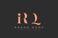 IRQ abstract letter logo design Royalty Free Stock Photo