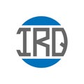 IRQ letter logo design on white background. IRQ creative initials circle logo concept. IRQ letter design Royalty Free Stock Photo