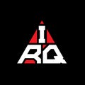 IRQ triangle letter logo design with triangle shape. IRQ triangle logo design monogram. IRQ triangle vector logo template with red Royalty Free Stock Photo