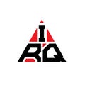 IRQ triangle letter logo design with triangle shape. IRQ triangle logo design monogram. IRQ triangle vector logo template with red Royalty Free Stock Photo