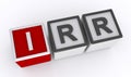 irr word block on white Royalty Free Stock Photo