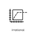 Irrational exuberance icon. Trendy modern flat linear vector Irrational exuberance icon on white background from thin line Royalty Free Stock Photo