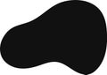 Irregular abstract curved flowing shape with smooth edges creating a dynamic and artistic visual element against a white