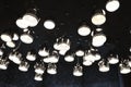 Irregular arrangement of aluminum cover LED lights Royalty Free Stock Photo