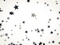 Irregular black star on white background, Illustration image Royalty Free Stock Photo
