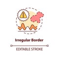 Irregular border concept icon