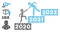 Irregular 2022 Buisiness Training Stairs Icon Mosaic