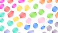 Irregular colorful gradient gemstone arrangement creative background