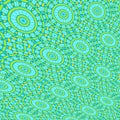 Irregular concentric circles pattern blue green yellow Royalty Free Stock Photo