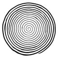 Irregular hand drawn spiral, version 6.