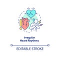 Irregular heart rhythms concept icon