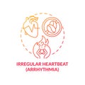 Irregular heartbeat concept icon