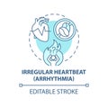 Irregular heartbeat concept icon