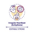 Irregular heartbeat concept icon