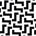 Irregular Maze Lines. Vector Black and White Pattern