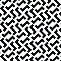 Irregular Maze Lines. Vector Black and White Pattern