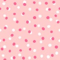 Irregular polka dot. Seamless pattern for girls. Stylish print.