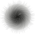 line tapering outwards circular irregular rays vortex Royalty Free Stock Photo